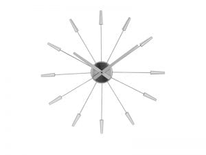 Front View of the Silver Plug Inn Wall Clock