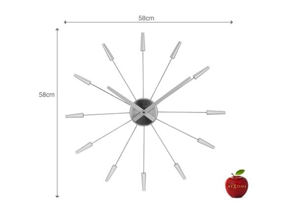 Dimensions of the Silver Plug Inn Wall Clock