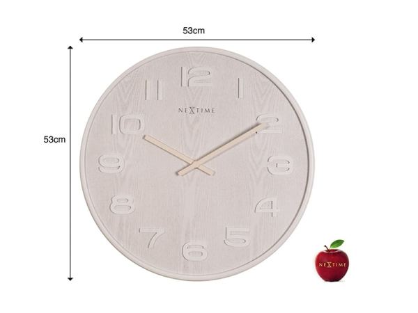 Dimensions of the White Big Wood Wall Clock