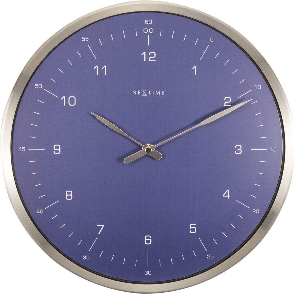 Clock 60 Small Blue '60 Minutes' Wall Clock - The Clock Store