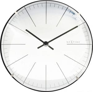 The clear dome covers a white face with black detail, and a slim case to finish of the simple design