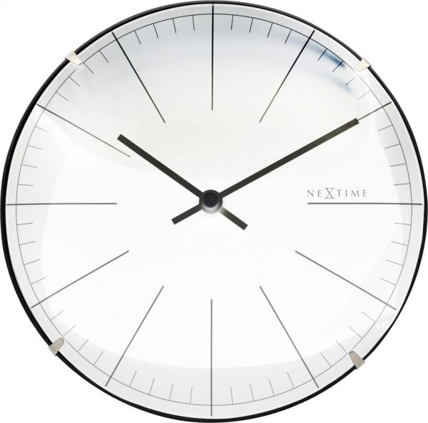 The clear dome covers a white face with black detail, and a slim case to finish of the simple design