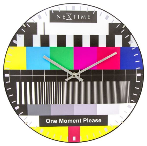 Multi-coloured test page design, making for an unusual design for a clock face