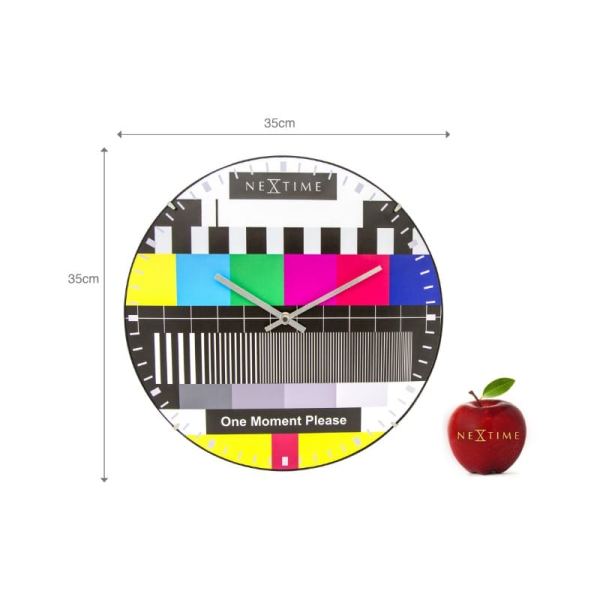 Medium Multi-coloured 'Test Page Dome' Classic Wall Clock - Image 3