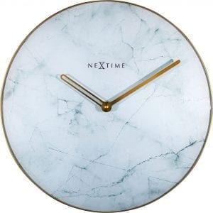 Marble, with white marble face and gold hands