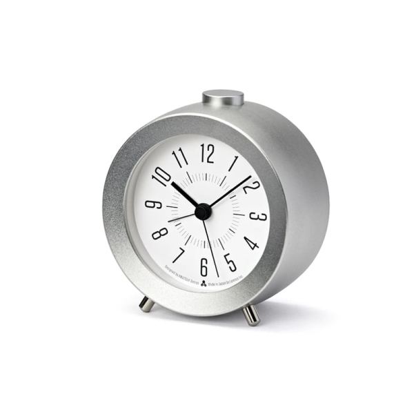 Small Silver 'JIJI Alarm' Table Clock