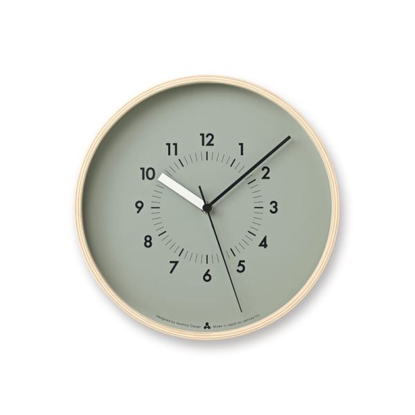 Clear and simple design in grey within a plywood frame