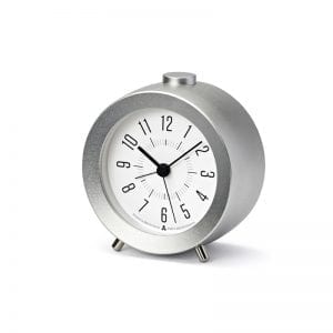 Small Silver 'JIJI Alarm' Table Clock