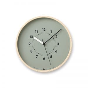 Clear and simple design in grey within a plywood frame