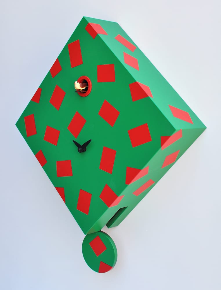 Medium Green & Red 'Cuku Square' Cuckoo Clock - Image 2