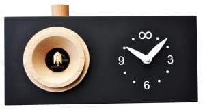 Medium Black 'Cucu Guarda l'uccellino' Wall or Table Cuckoo Clock