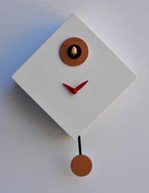Small White 'Cuku Rombino' Cuckoo Clock