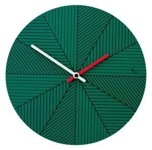 spring is shown by a darker green colour, one of 4 four seasons clocks from Pirondini