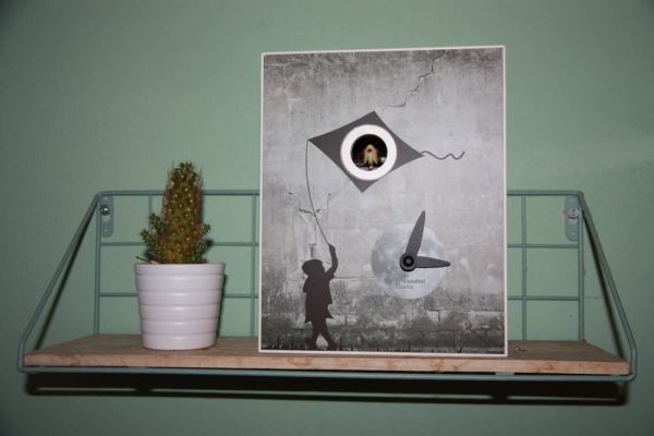 Small Grey 'D'Apres Banksy' Cuckoo Clock - Image 3