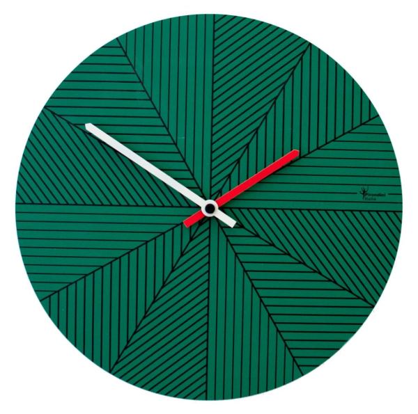 spring is shown by a darker green colour, one of 4 four seasons clocks from Pirondini
