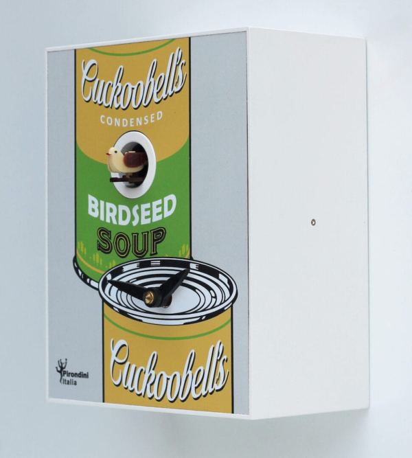 Small Yellow and Green 'D'Apres Andy Warhol 2' Cuckoo Clock - Image 2