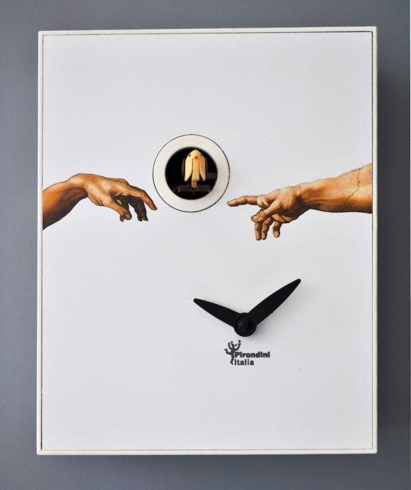 cuckoo clock inspired by the sistine chapel