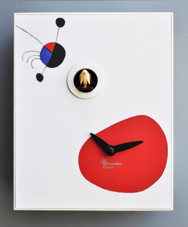 Miro styled cuckoo clock offereing many interpretations