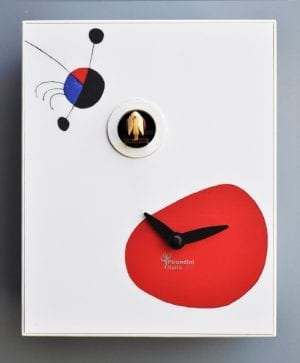 Miro styled cuckoo clock offereing many interpretations