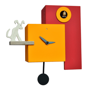 Orange and Red version of Guardian cuckoo clock