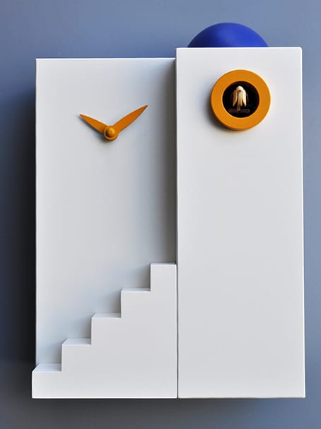 Santorini inpired clock in white