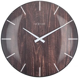 Dark Wood created the face for this wall clock, which sits under a glass dome and with white hands and hour markers