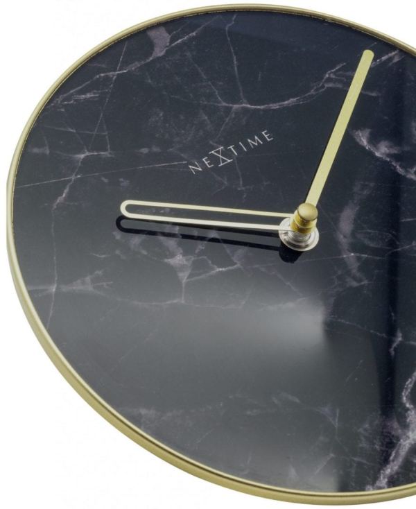 Small Black 'Marble' Table or Wall Clock - Image 2