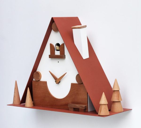 Medium Wooden 'Pescegallo' Table or Wall Cuckoo Clock - Image 3