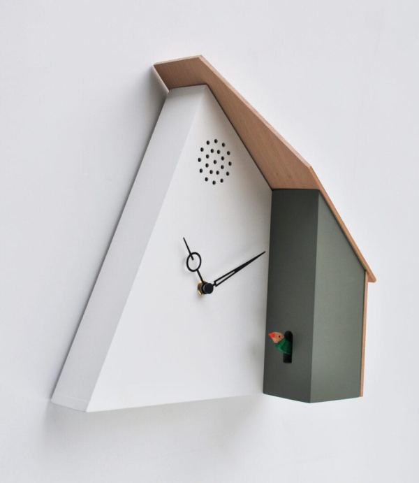 Medium White-Grey 'QQ House 78' Wall or Table Cuckoo Clock - Image 3