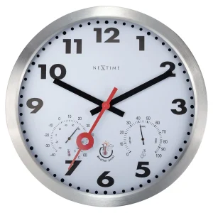 Clematis outdoor clock with weather station