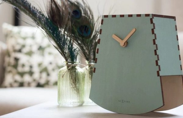 Small Turquoise 'Rocky' Table or Desk Clock - Image 3