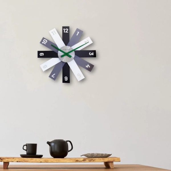Large Black and Grey 'Plexi' Silent Wall Clock - Image 2