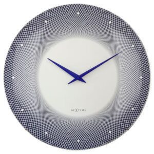 Large Blue 'Deep 50' Silent Wall Clock