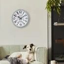 Large White Metal 'Henry' Moving Gear Wall Clock - Image 3