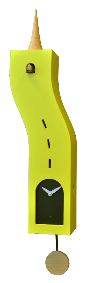 Medium Yellow and Beech 'Stortolo' Cuckoo Clock