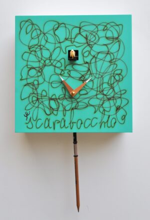 Small Green 'Scarabocchio' Cuckoo Clock