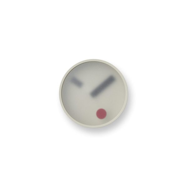 Grey kehai wall clock, made of cast aluminium and with a frosted face, making time unobtrusive and subtle.
