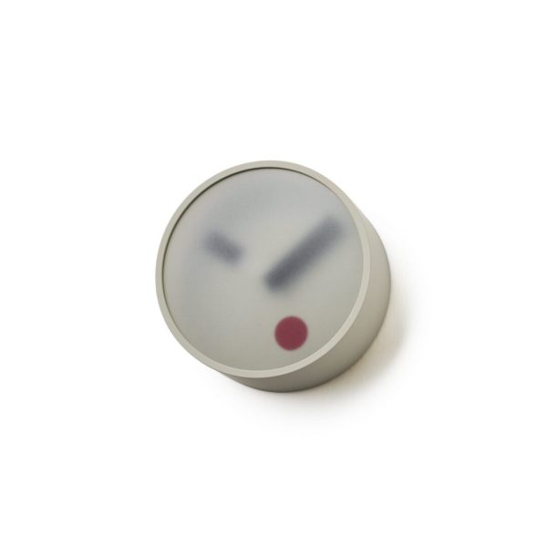 Side view of grey kehai wall clock showing depth of the cast aluminium frame.