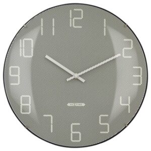 Shade wall clock in grey
