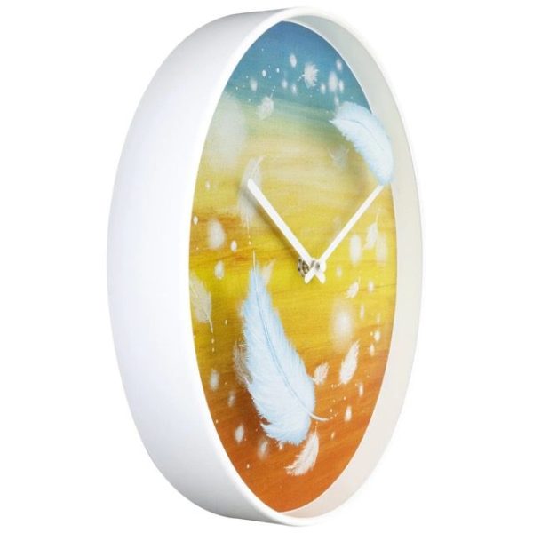 Medium Yellow 'Feathers' Wall Clock - Image 2