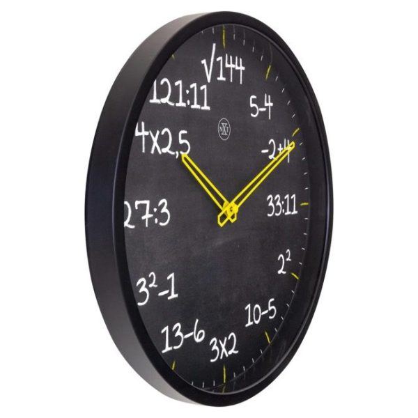Medium Black 'Maths' Wall Clock - Image 3