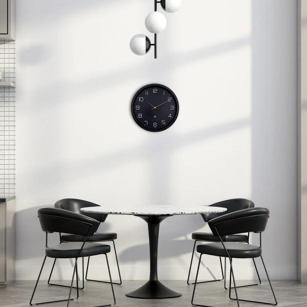 Medium Black 'Eco' Silent Wall Clock - Image 3