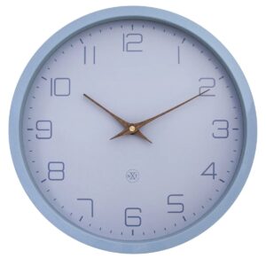 Blue eco-friendly wall clock made from paper and bio-plastic