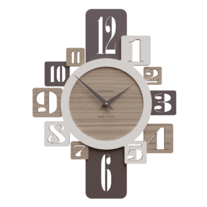 Medium Canaletto Walnut 'Onyx' Wall Clock