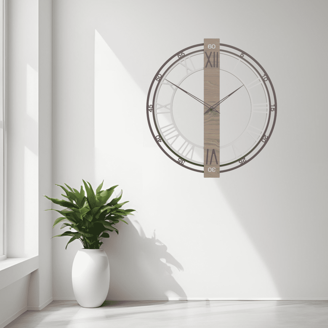 Large Canaletto Walnut 'Franz' Wall Clock - Image 3