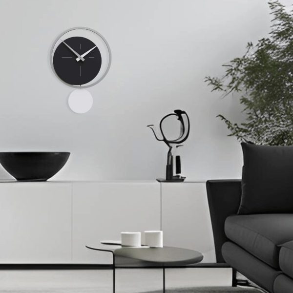 Medium Grey Burl 'Eclipse' Wall Clock - Image 2