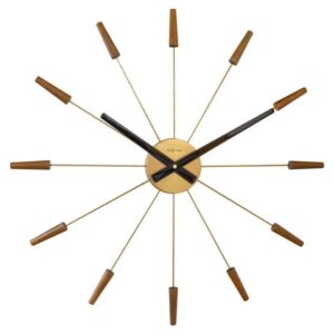 Large Walnut 'Plug Inn' Wall Clock