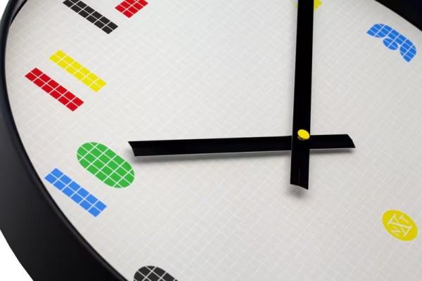 Medium White 'Bit' Wall Clock - Image 2