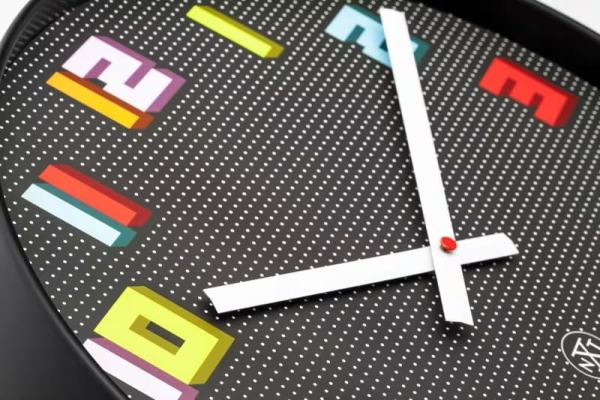 Medium Black 'Bit' Wall Clock - Image 3