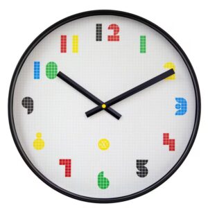 Medium White 'Bit' Wall Clock